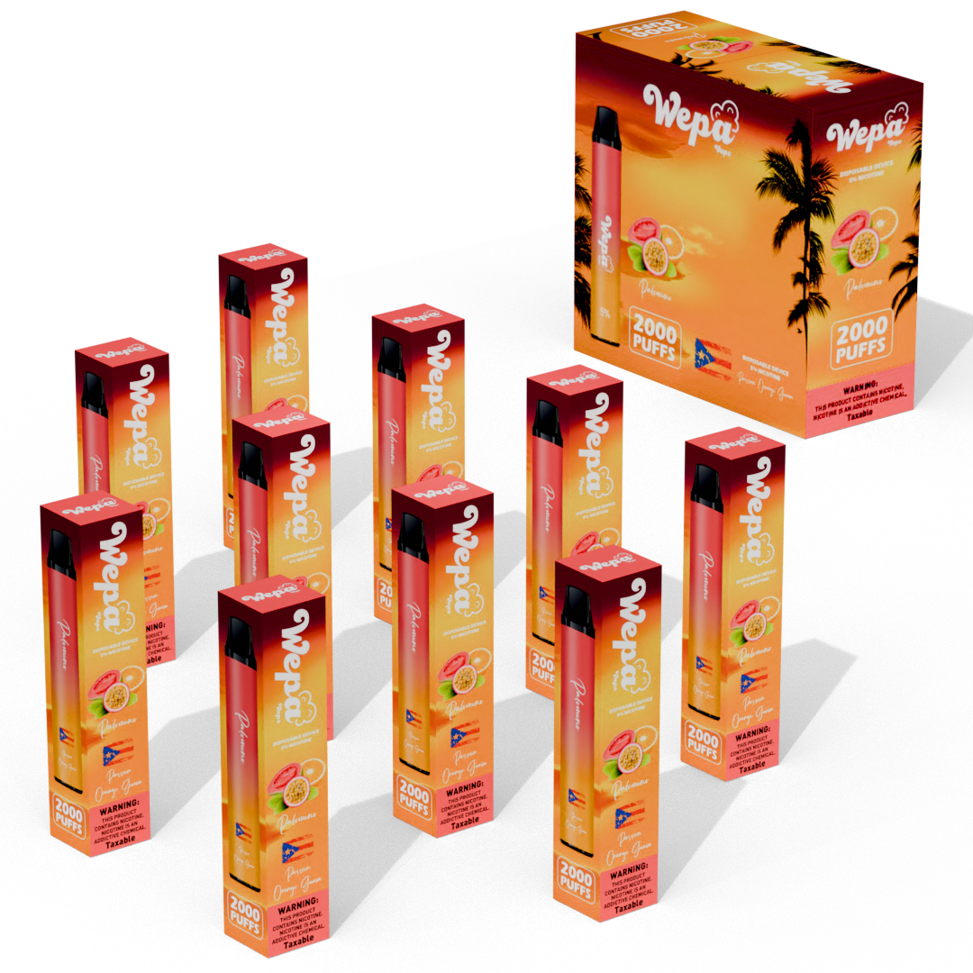 Ten (10) Pack Palomino - Passion, Orange, Guava - 0% Nicotine Vape 