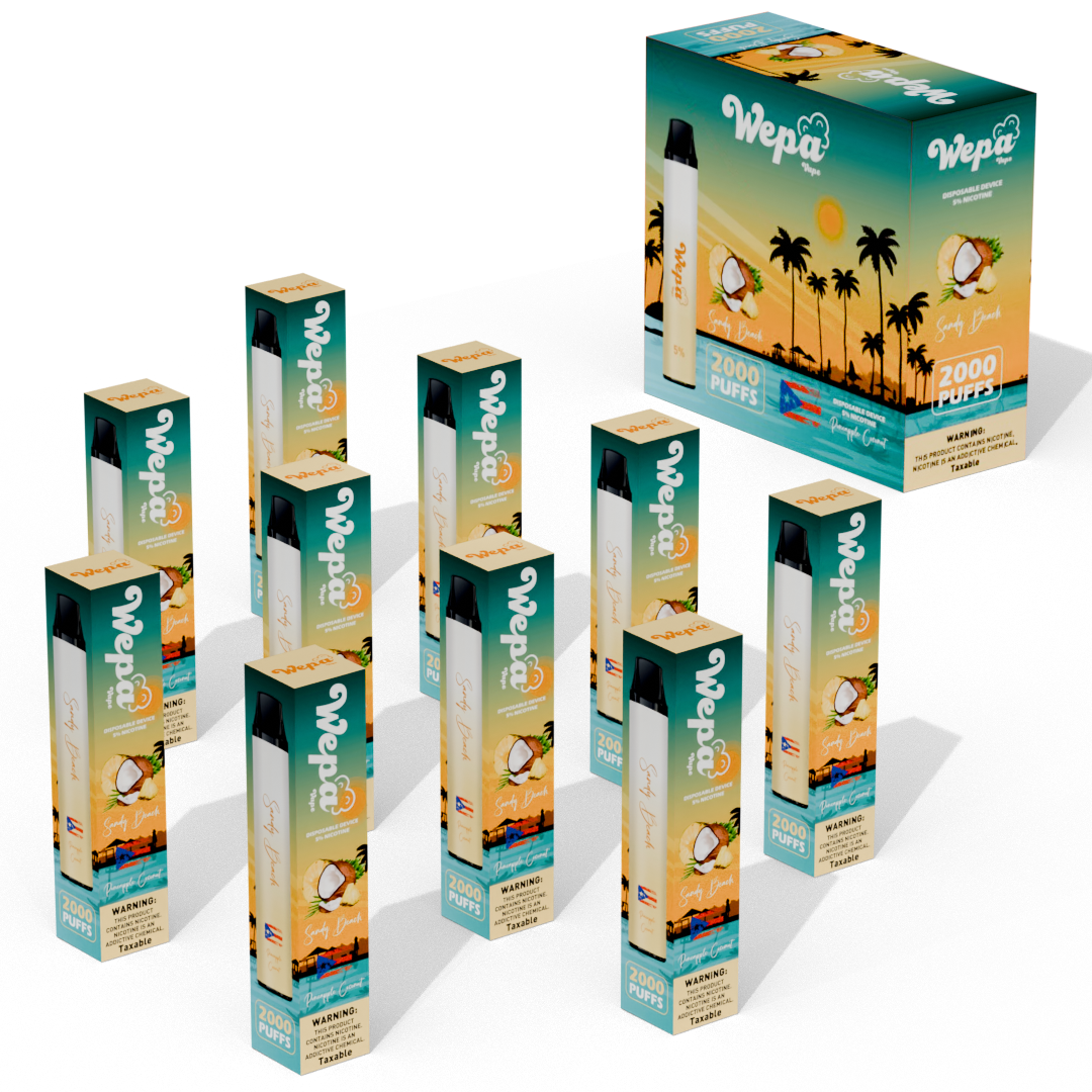 Ten (10) Pack  Sandy Beach - Pineapple Coconut Vape