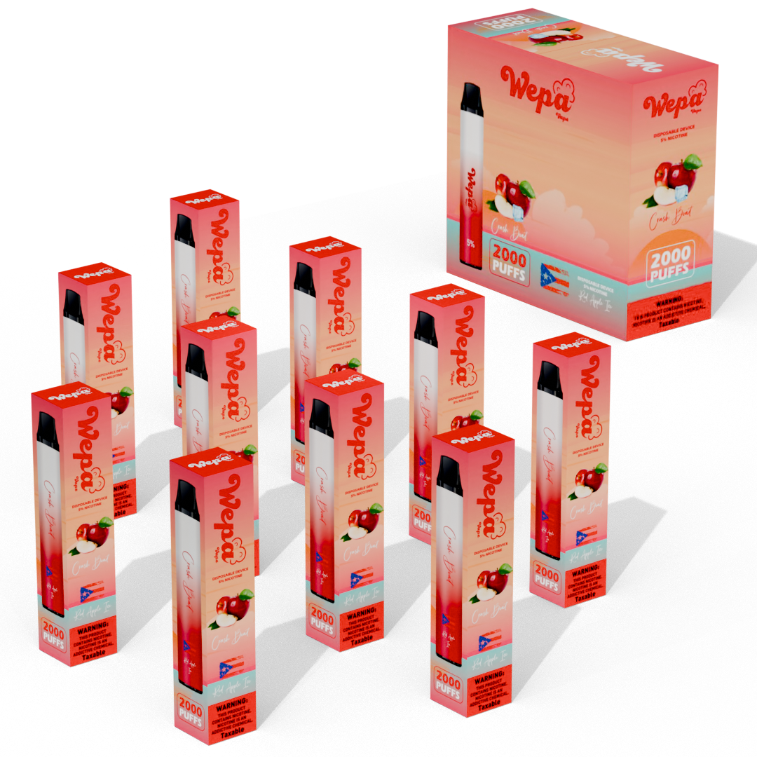 Ten (10) Pack Crash Boat - Red Apple Ice Vape